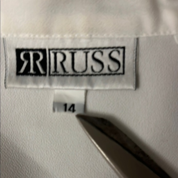 Embroidered Russ Signature Shirt 14 White - Picture 5 of 7